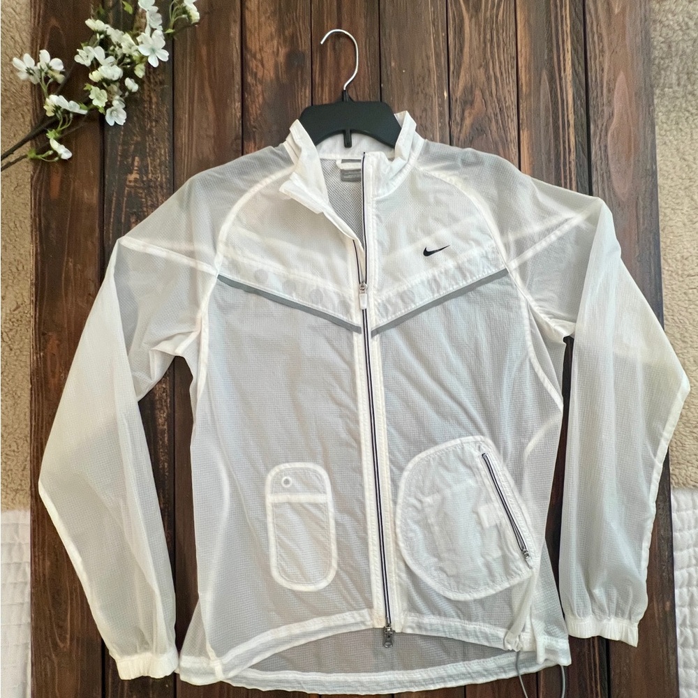 Nike White Mesh Jacket  Med